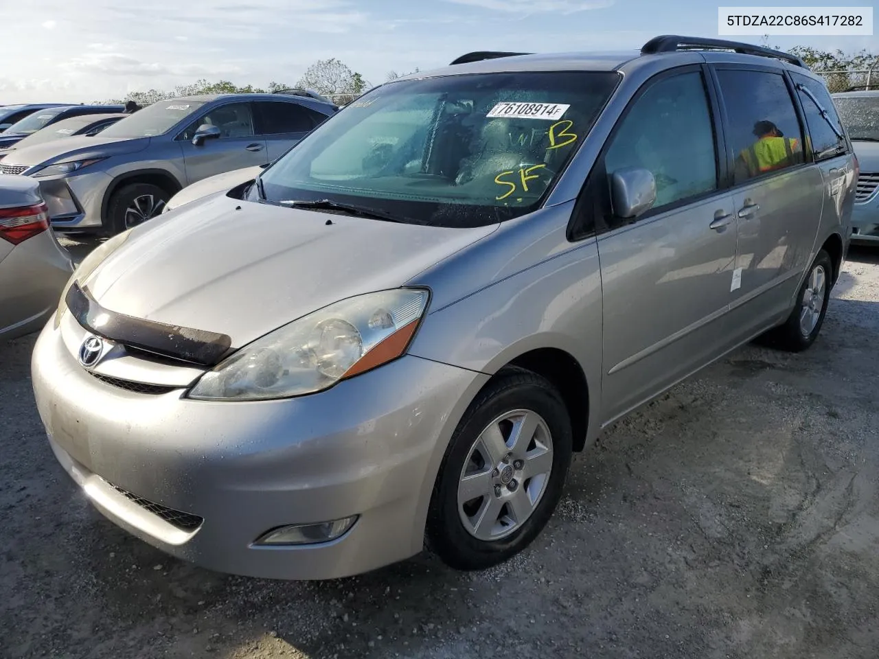 2006 Toyota Sienna Xle VIN: 5TDZA22C86S417282 Lot: 76108914