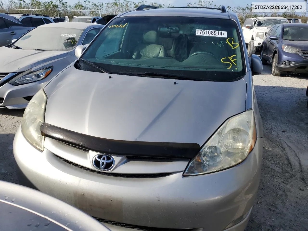 2006 Toyota Sienna Xle VIN: 5TDZA22C86S417282 Lot: 76108914