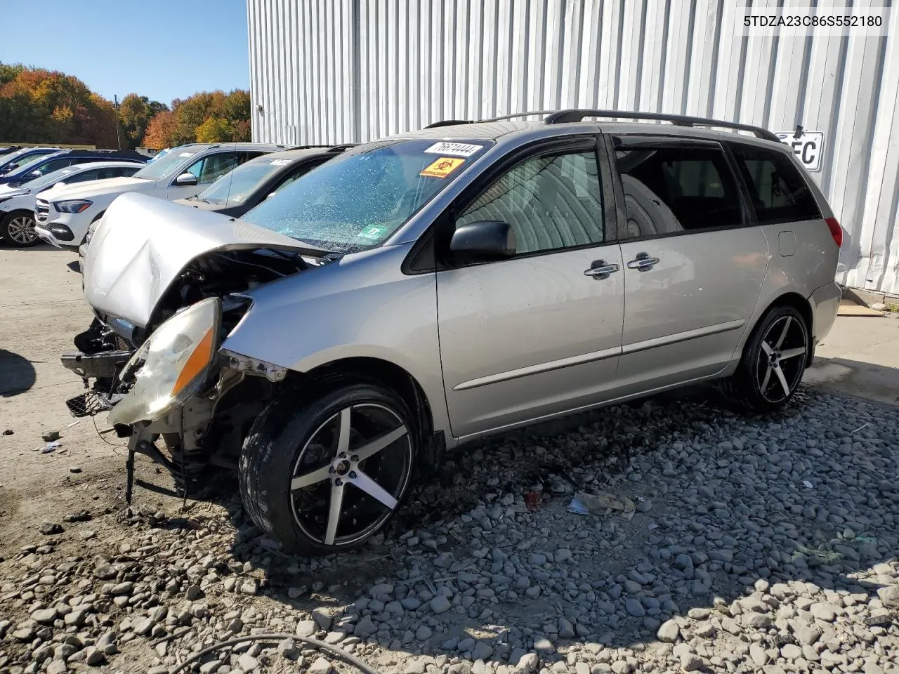 2006 Toyota Sienna Ce VIN: 5TDZA23C86S552180 Lot: 76674444