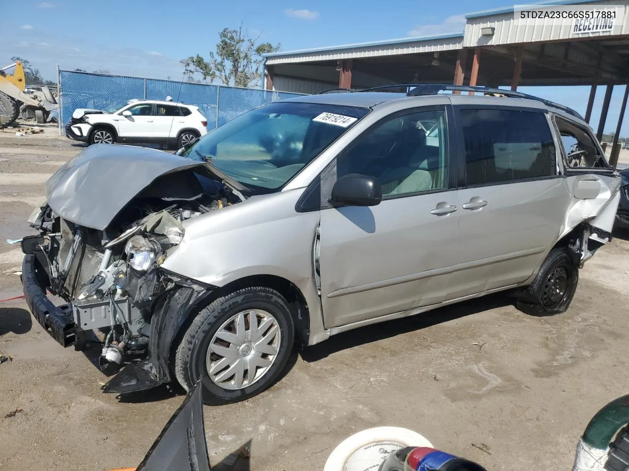 2006 Toyota Sienna Ce VIN: 5TDZA23C66S517881 Lot: 76919214