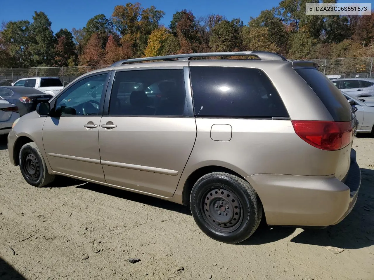 2006 Toyota Sienna Ce VIN: 5TDZA23C06S551573 Lot: 77083304