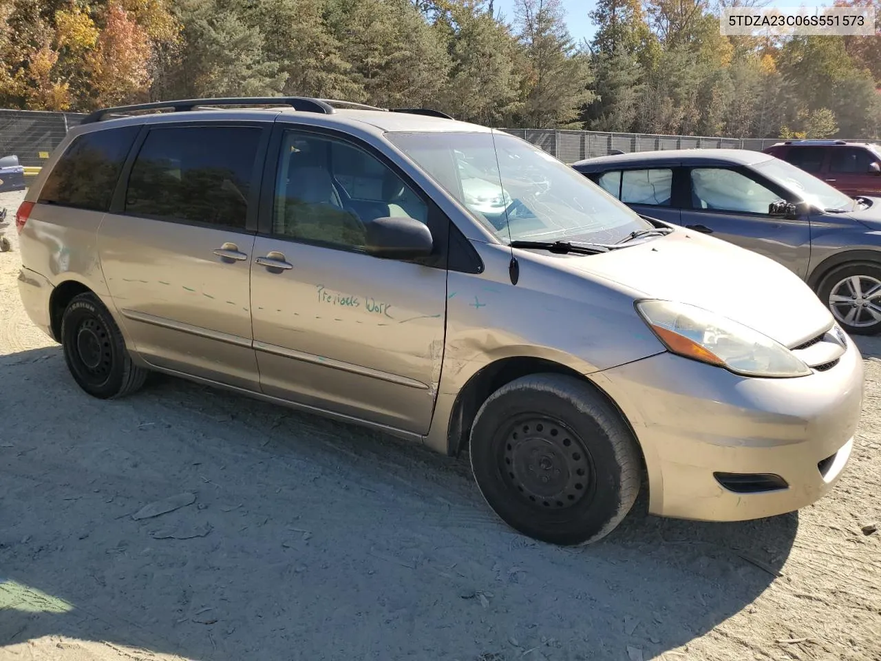 2006 Toyota Sienna Ce VIN: 5TDZA23C06S551573 Lot: 77083304