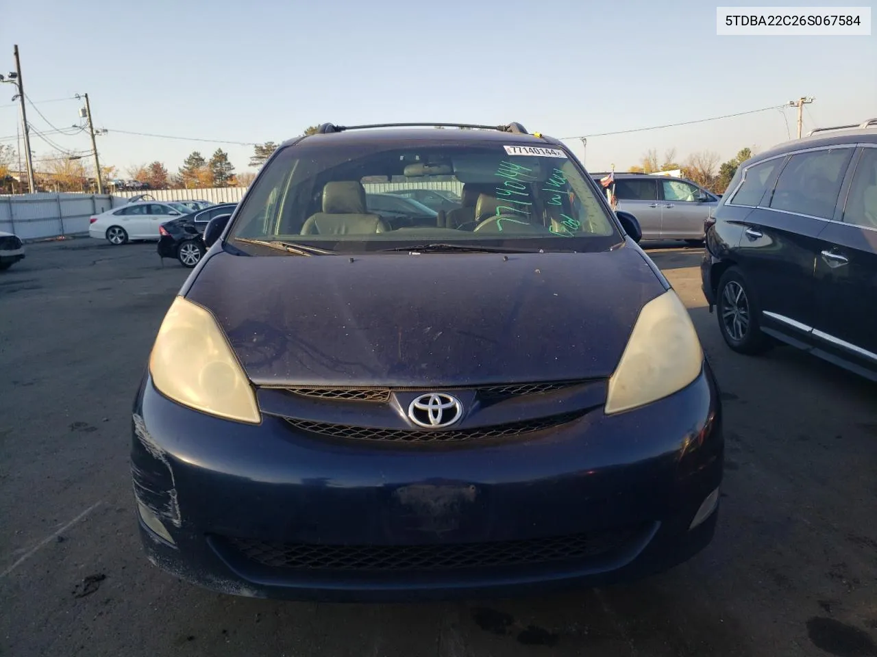 2006 Toyota Sienna Xle VIN: 5TDBA22C26S067584 Lot: 77140144