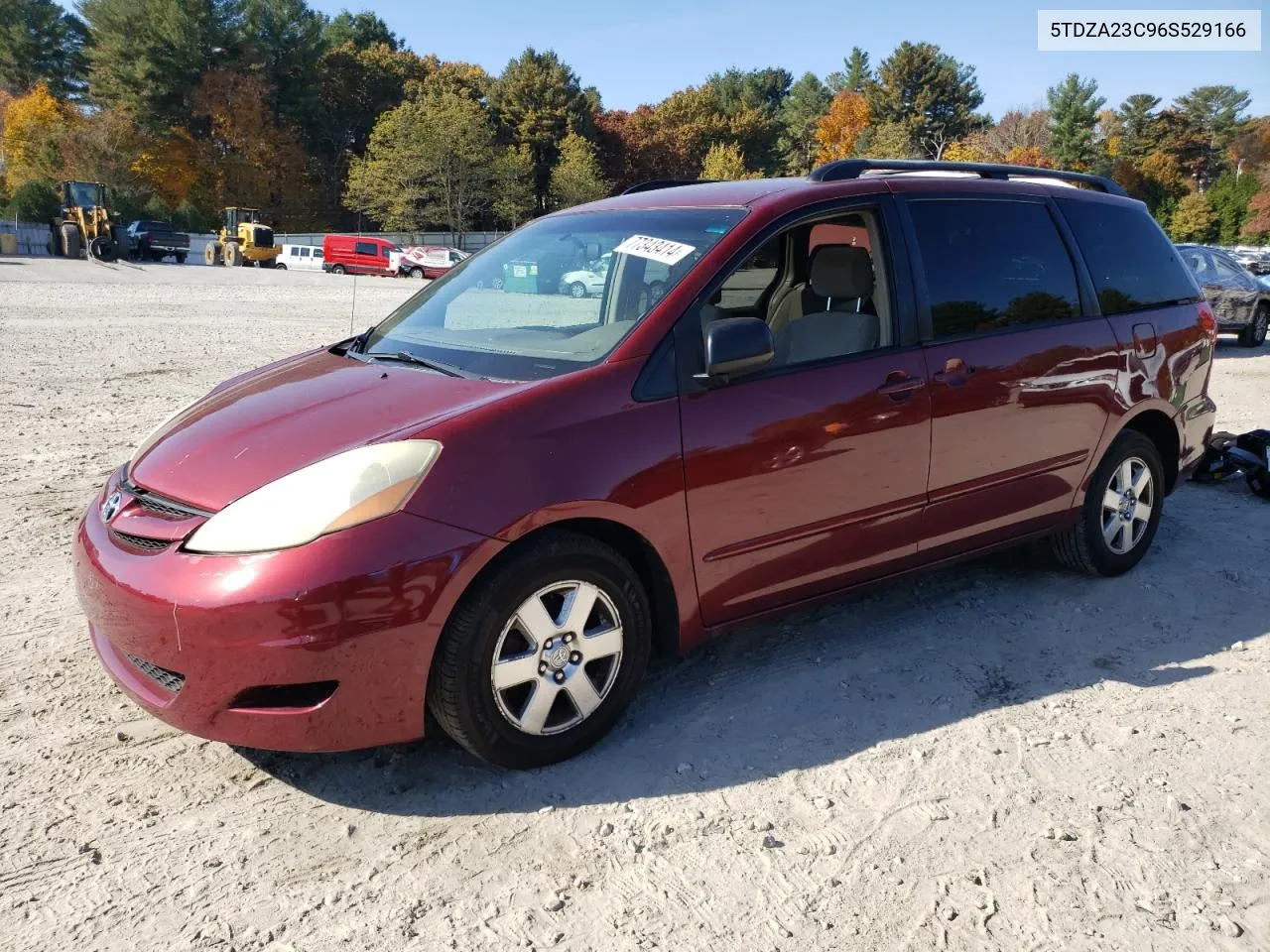 2006 Toyota Sienna Ce VIN: 5TDZA23C96S529166 Lot: 77343414