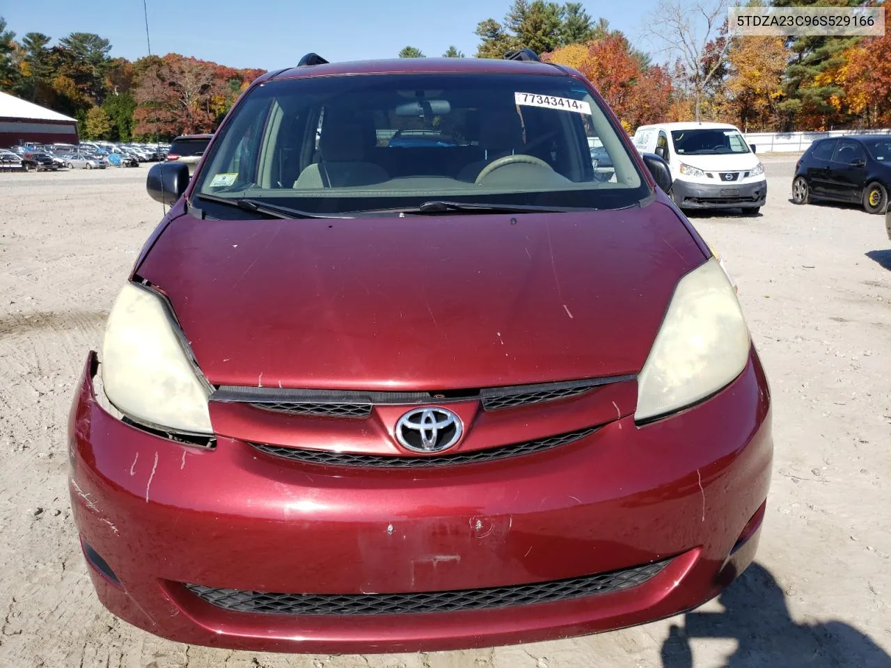 2006 Toyota Sienna Ce VIN: 5TDZA23C96S529166 Lot: 77343414