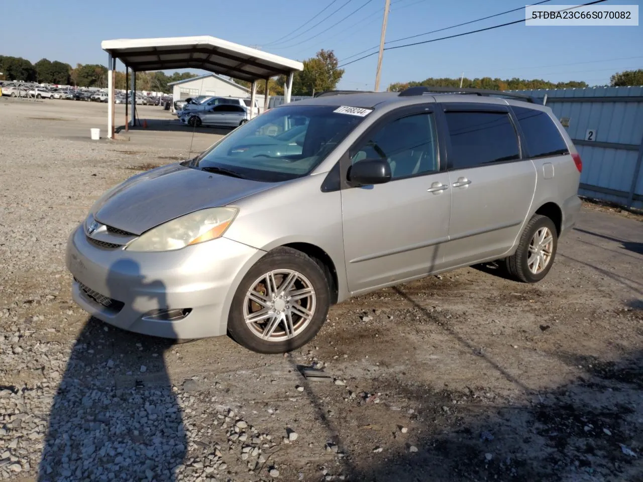 2006 Toyota Sienna Le VIN: 5TDBA23C66S070082 Lot: 77468244