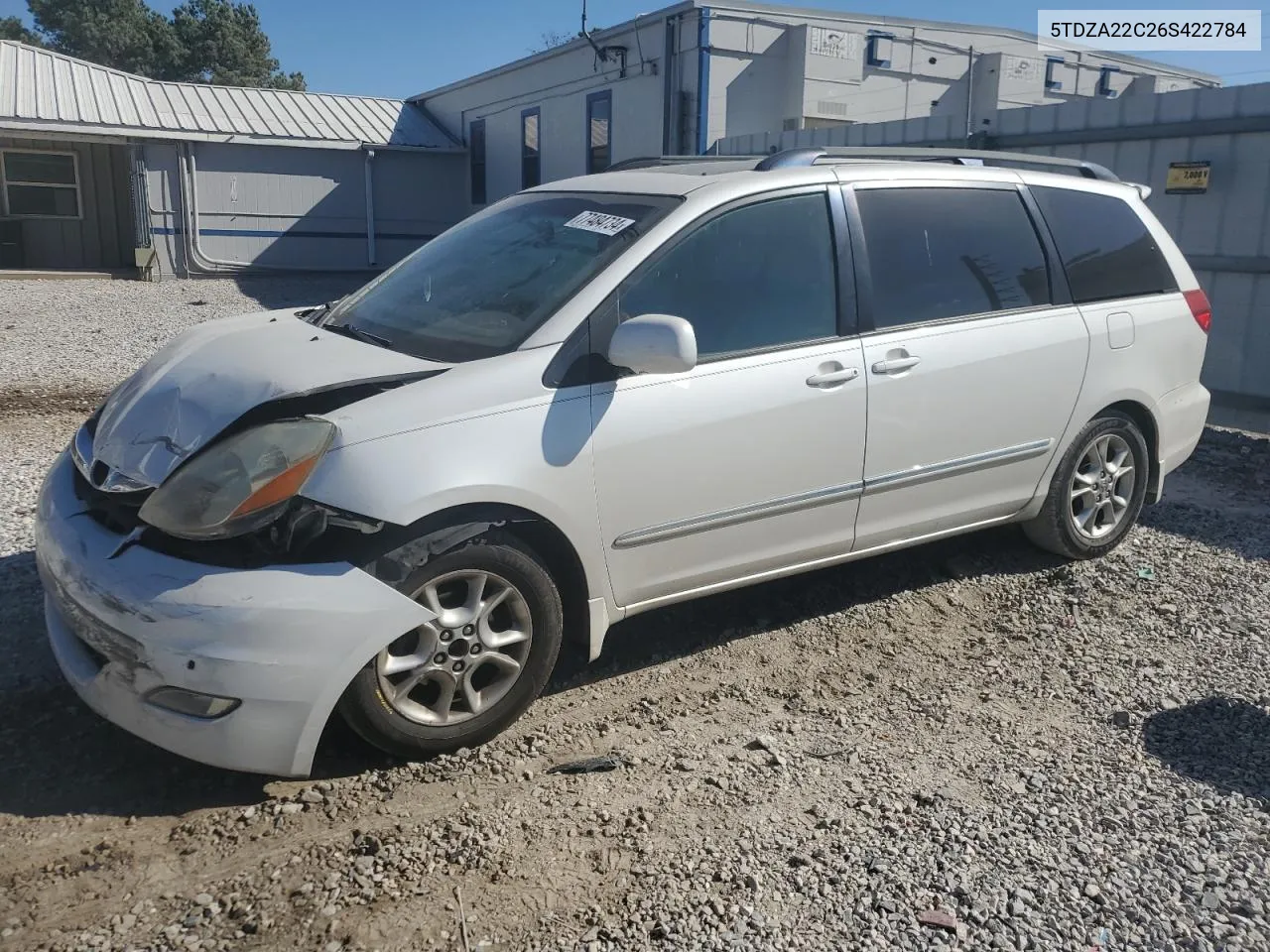 2006 Toyota Sienna Xle VIN: 5TDZA22C26S422784 Lot: 77484734