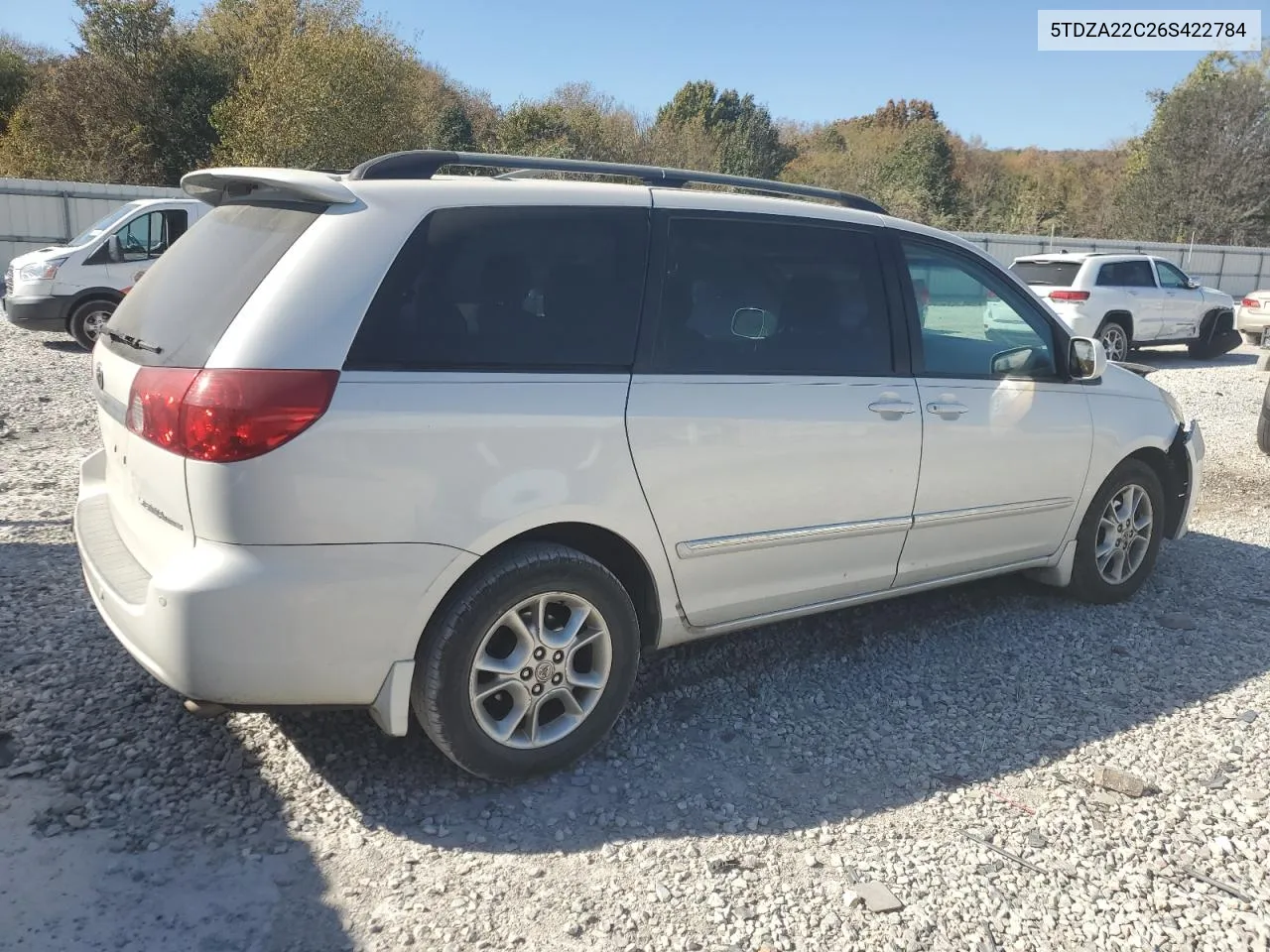 2006 Toyota Sienna Xle VIN: 5TDZA22C26S422784 Lot: 77484734