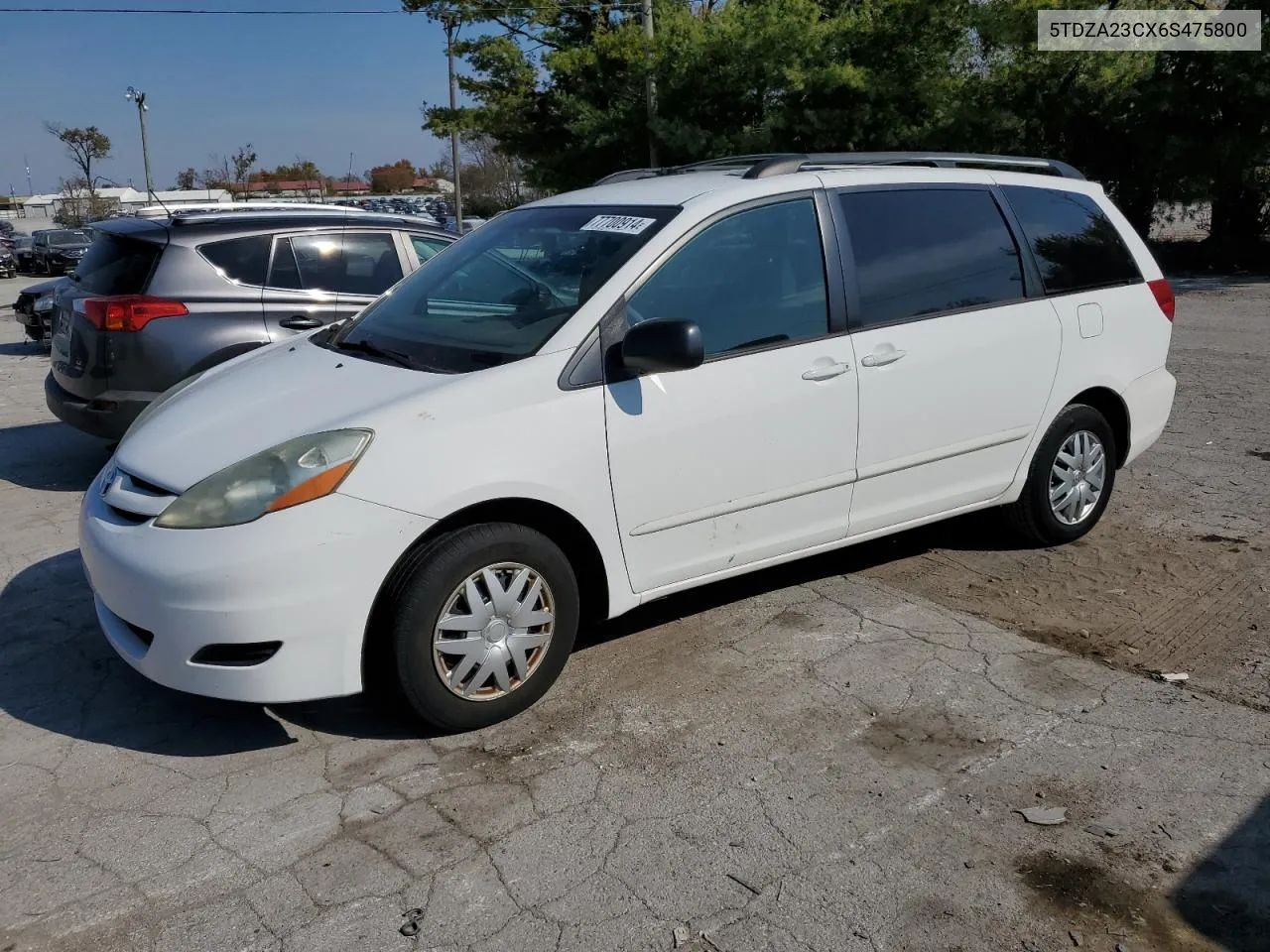 2006 Toyota Sienna Ce VIN: 5TDZA23CX6S475800 Lot: 77700914