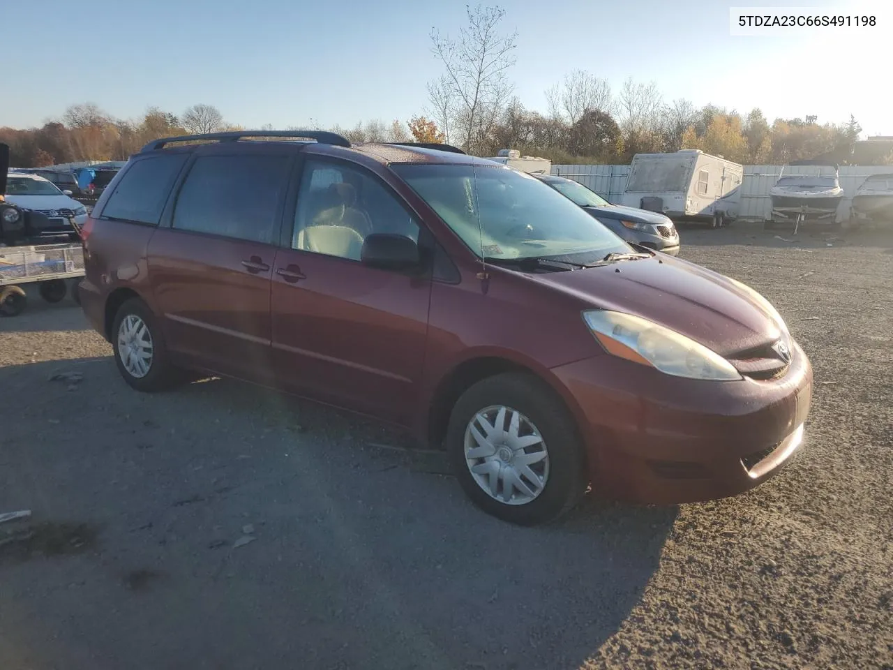 2006 Toyota Sienna Ce VIN: 5TDZA23C66S491198 Lot: 77761574