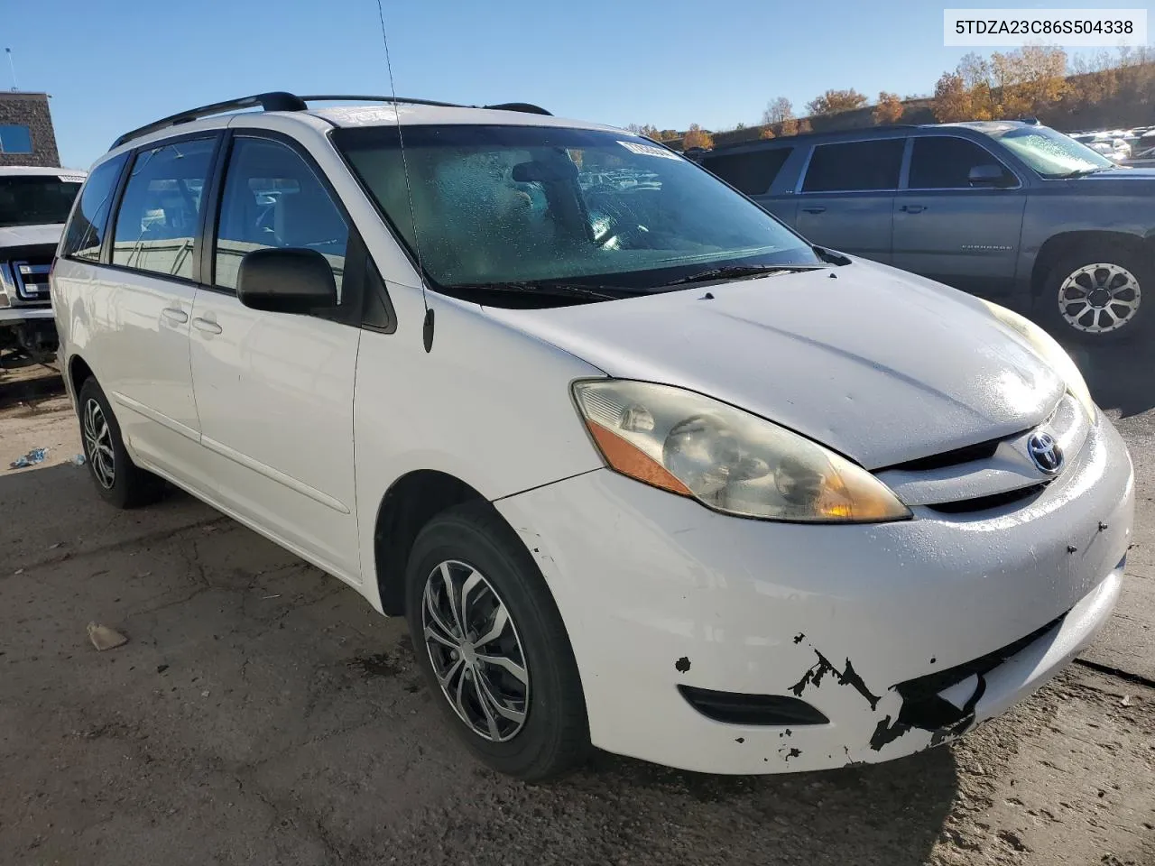 2006 Toyota Sienna Ce VIN: 5TDZA23C86S504338 Lot: 77826644