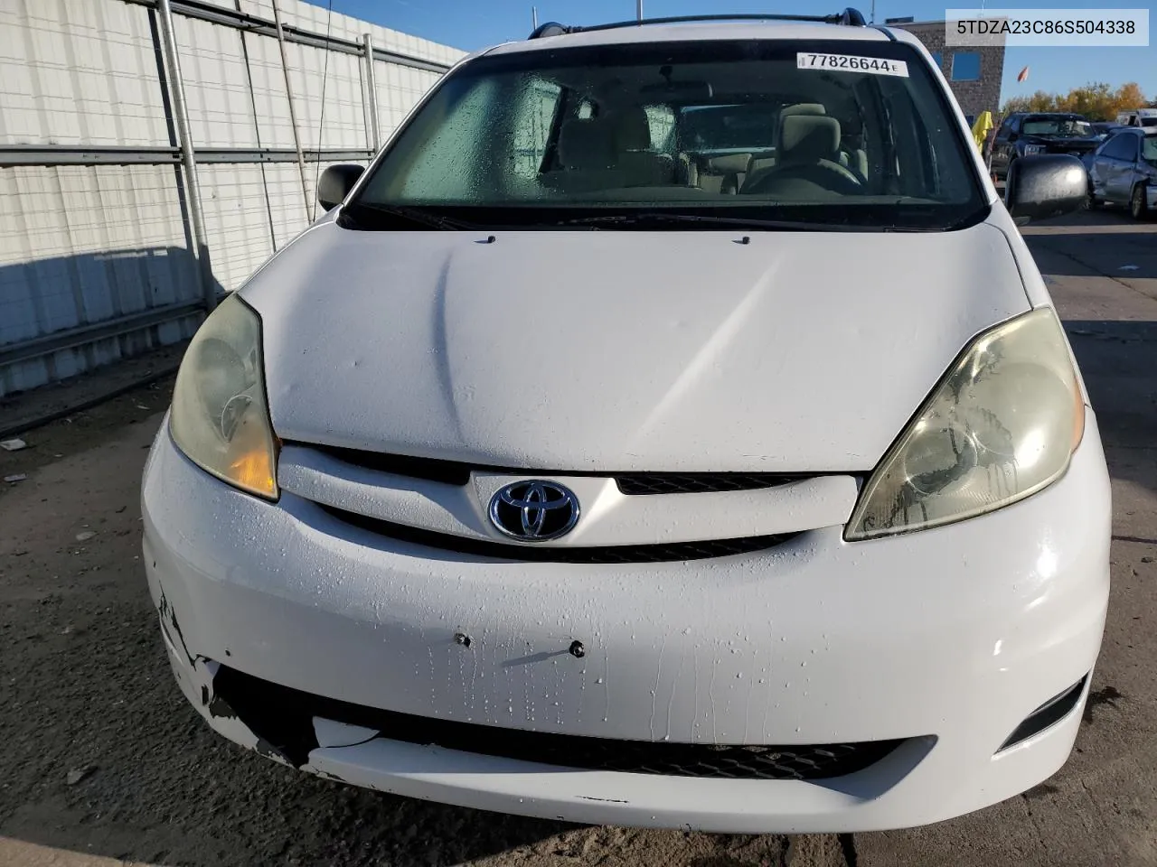 2006 Toyota Sienna Ce VIN: 5TDZA23C86S504338 Lot: 77826644