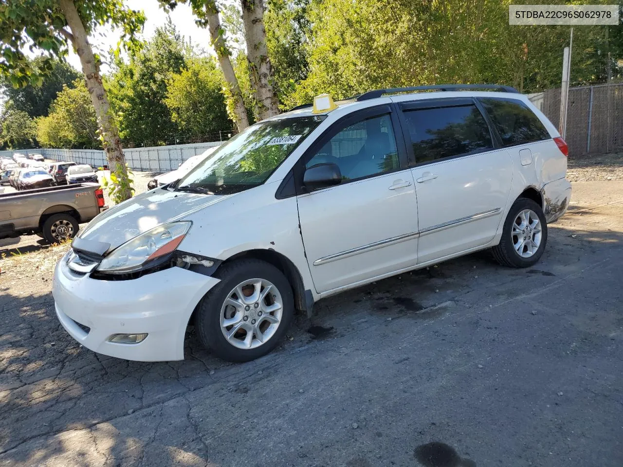 2006 Toyota Sienna Xle VIN: 5TDBA22C96S062978 Lot: 78088974