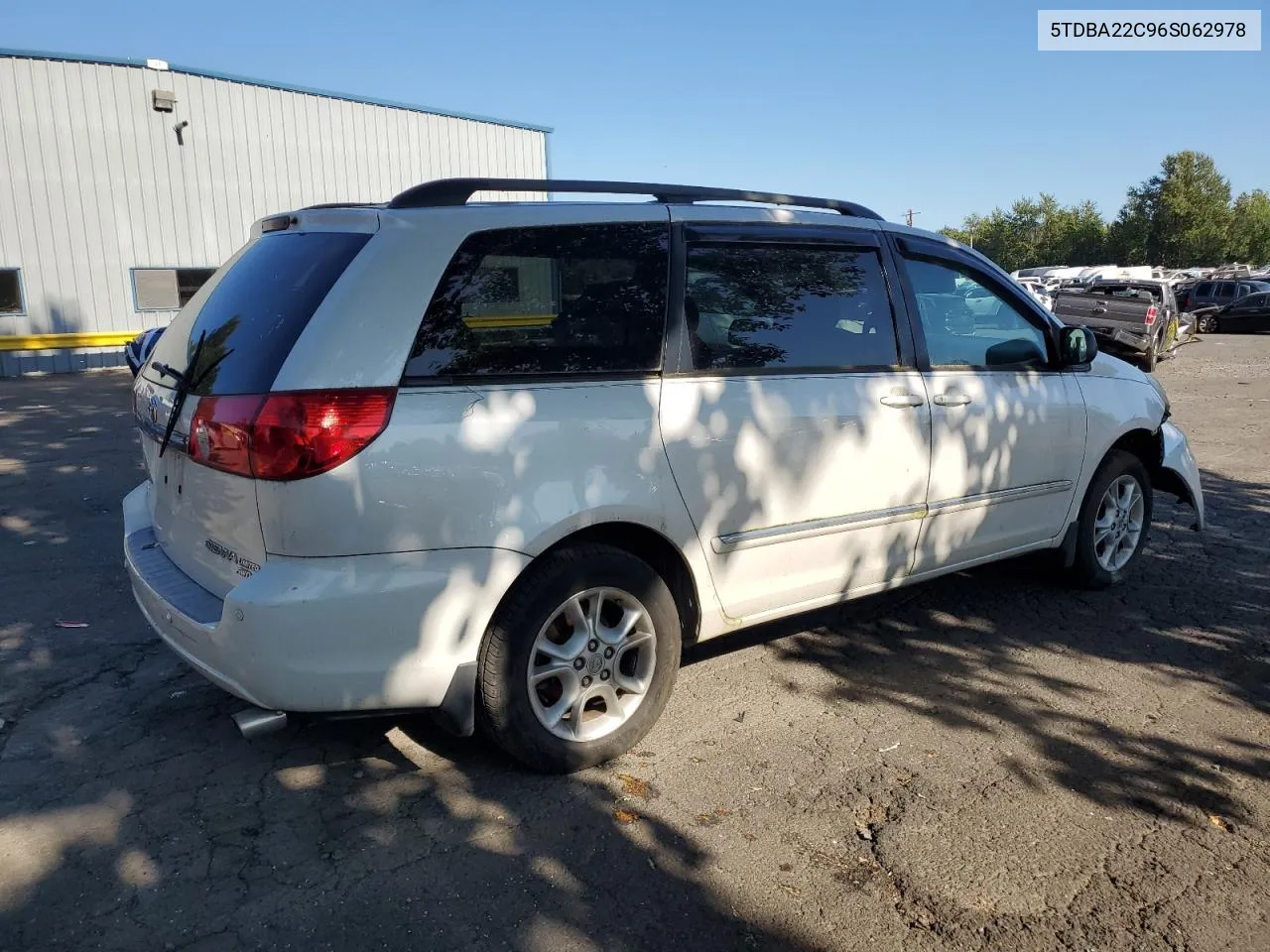 2006 Toyota Sienna Xle VIN: 5TDBA22C96S062978 Lot: 78088974