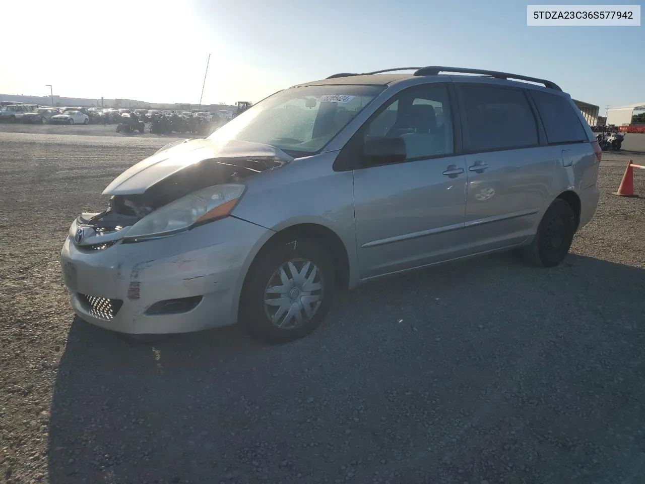 2006 Toyota Sienna Ce VIN: 5TDZA23C36S577942 Lot: 78205424