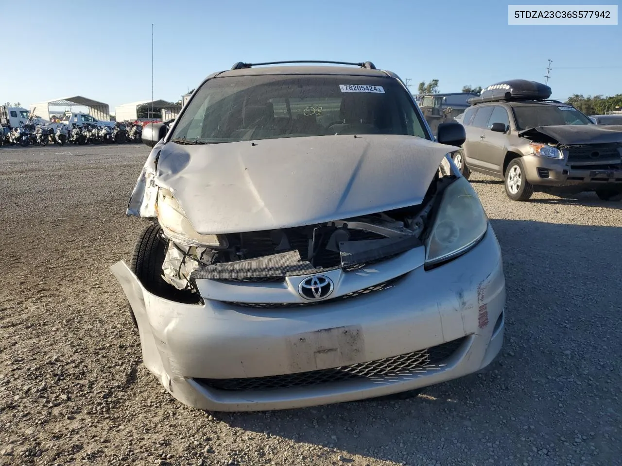 2006 Toyota Sienna Ce VIN: 5TDZA23C36S577942 Lot: 78205424