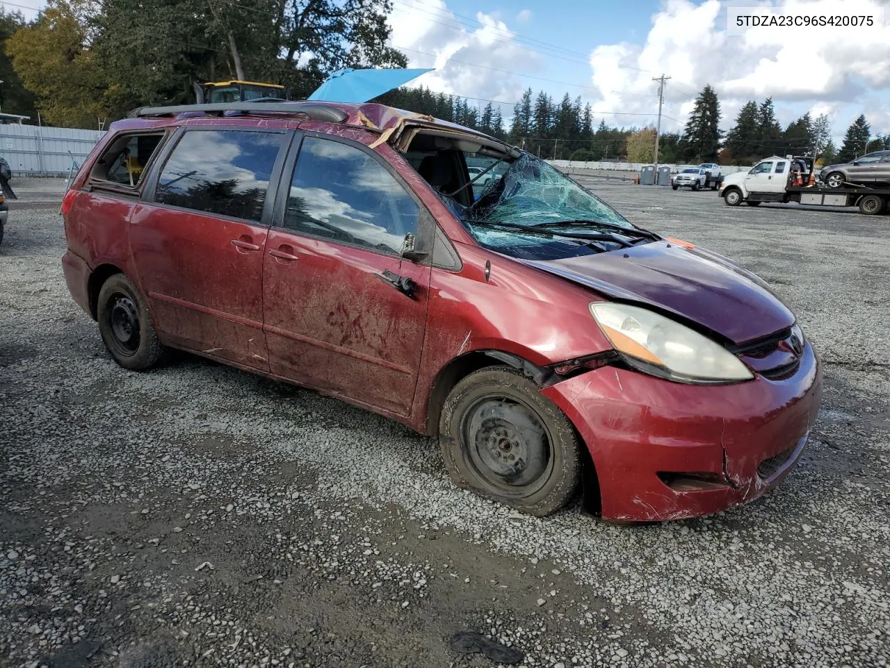 2006 Toyota Sienna Ce VIN: 5TDZA23C96S420075 Lot: 78207054