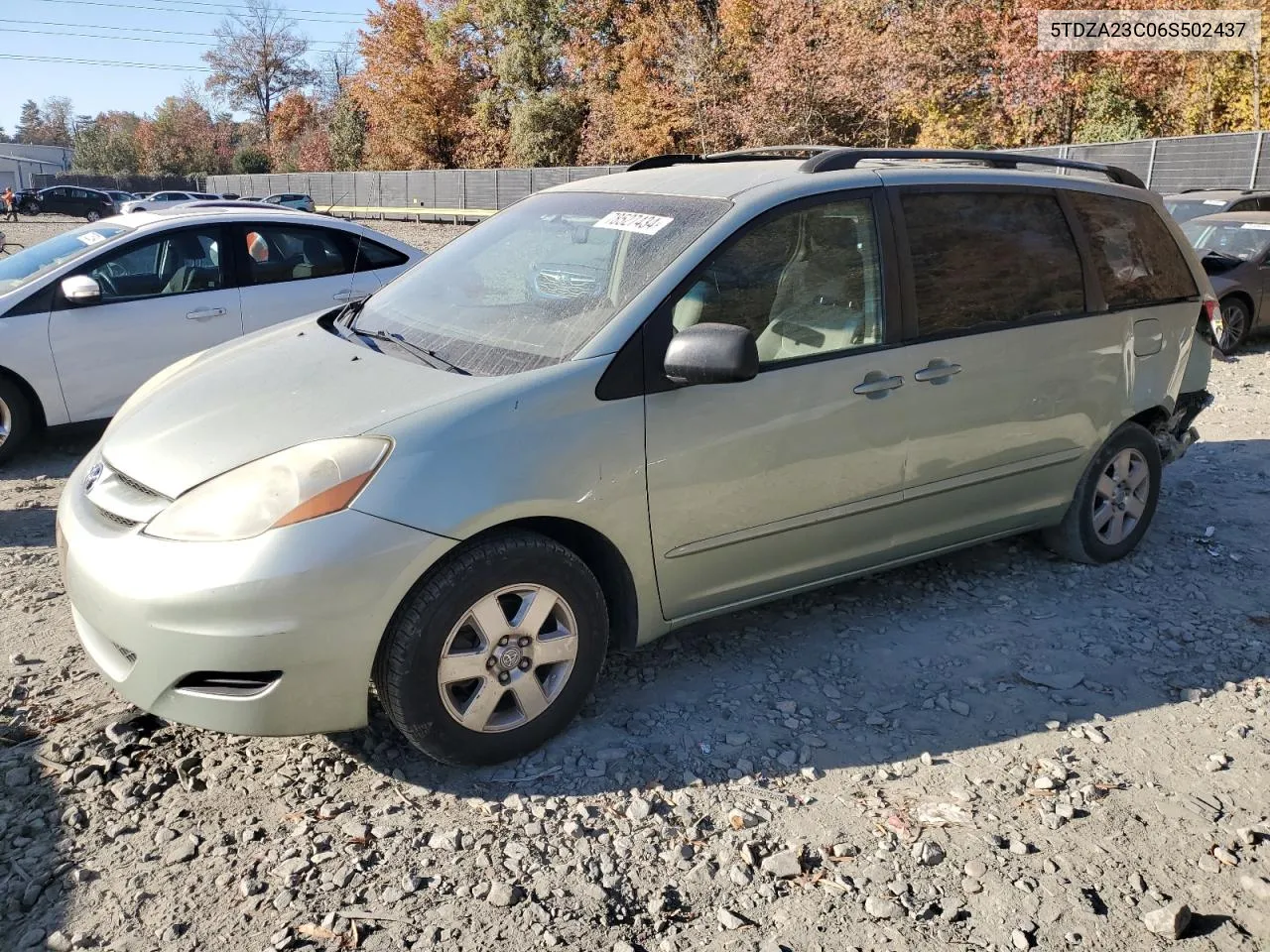 2006 Toyota Sienna Ce VIN: 5TDZA23C06S502437 Lot: 78527434