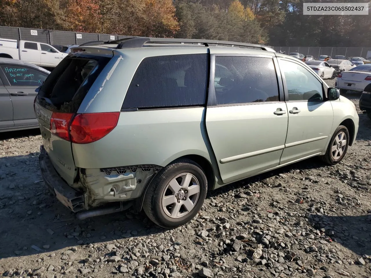 2006 Toyota Sienna Ce VIN: 5TDZA23C06S502437 Lot: 78527434