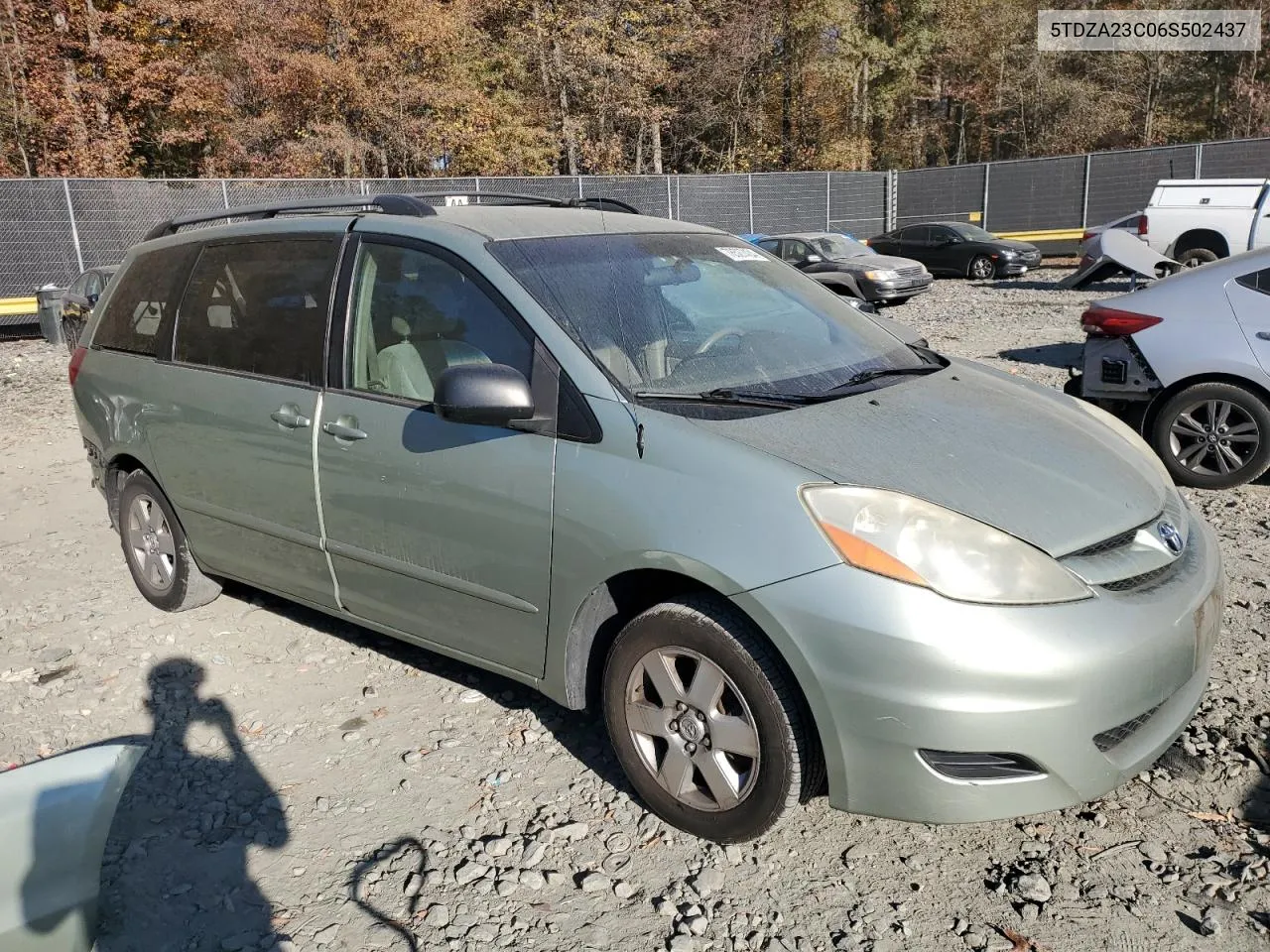 2006 Toyota Sienna Ce VIN: 5TDZA23C06S502437 Lot: 78527434