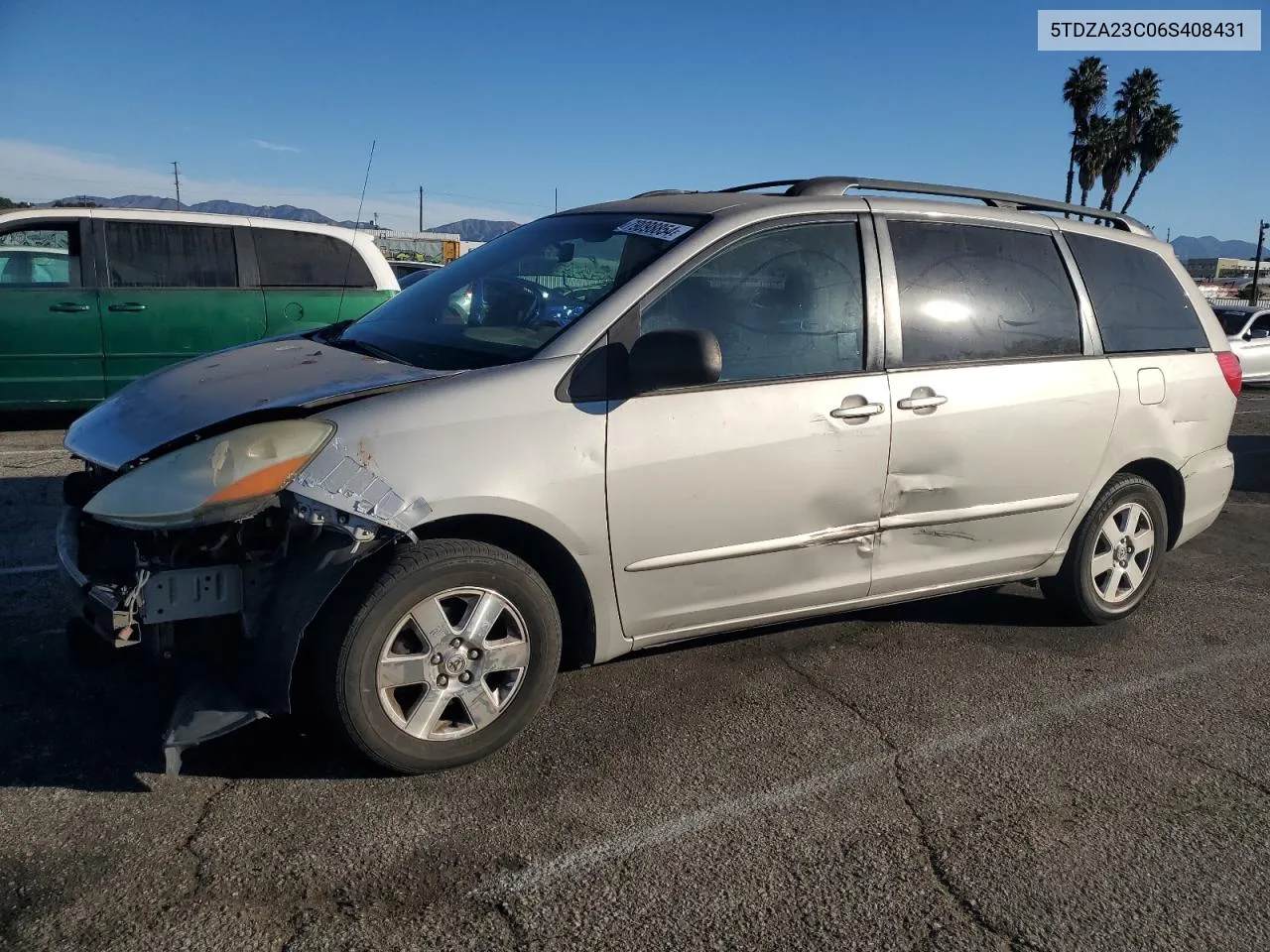 2006 Toyota Sienna Ce VIN: 5TDZA23C06S408431 Lot: 79098854