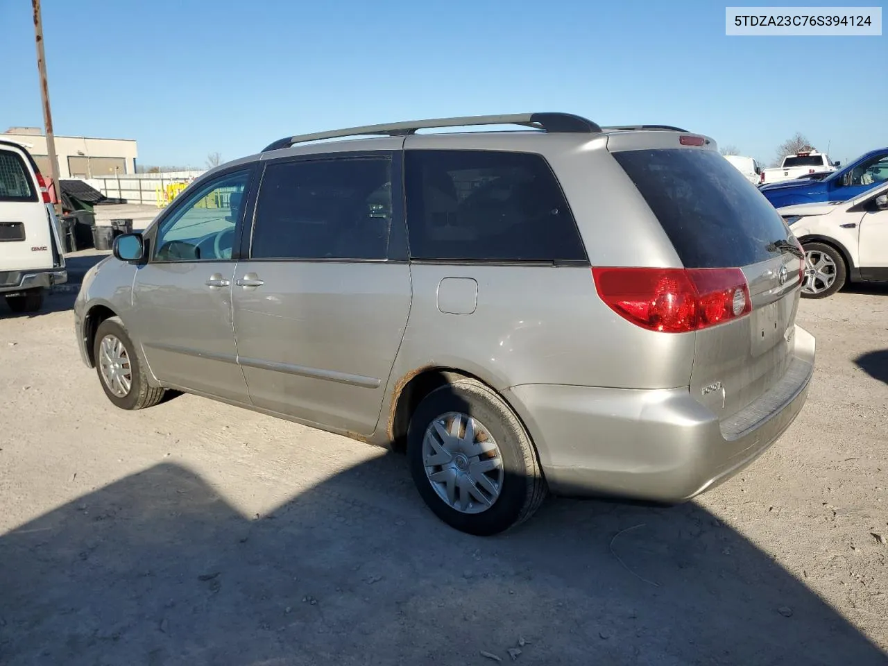 2006 Toyota Sienna Ce VIN: 5TDZA23C76S394124 Lot: 79309874