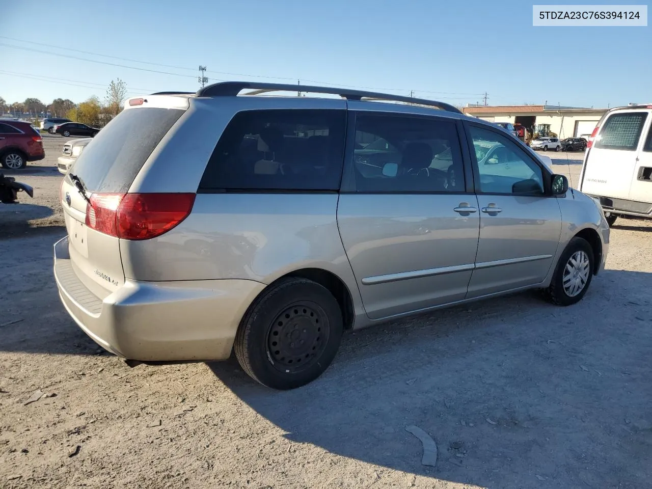 2006 Toyota Sienna Ce VIN: 5TDZA23C76S394124 Lot: 79309874