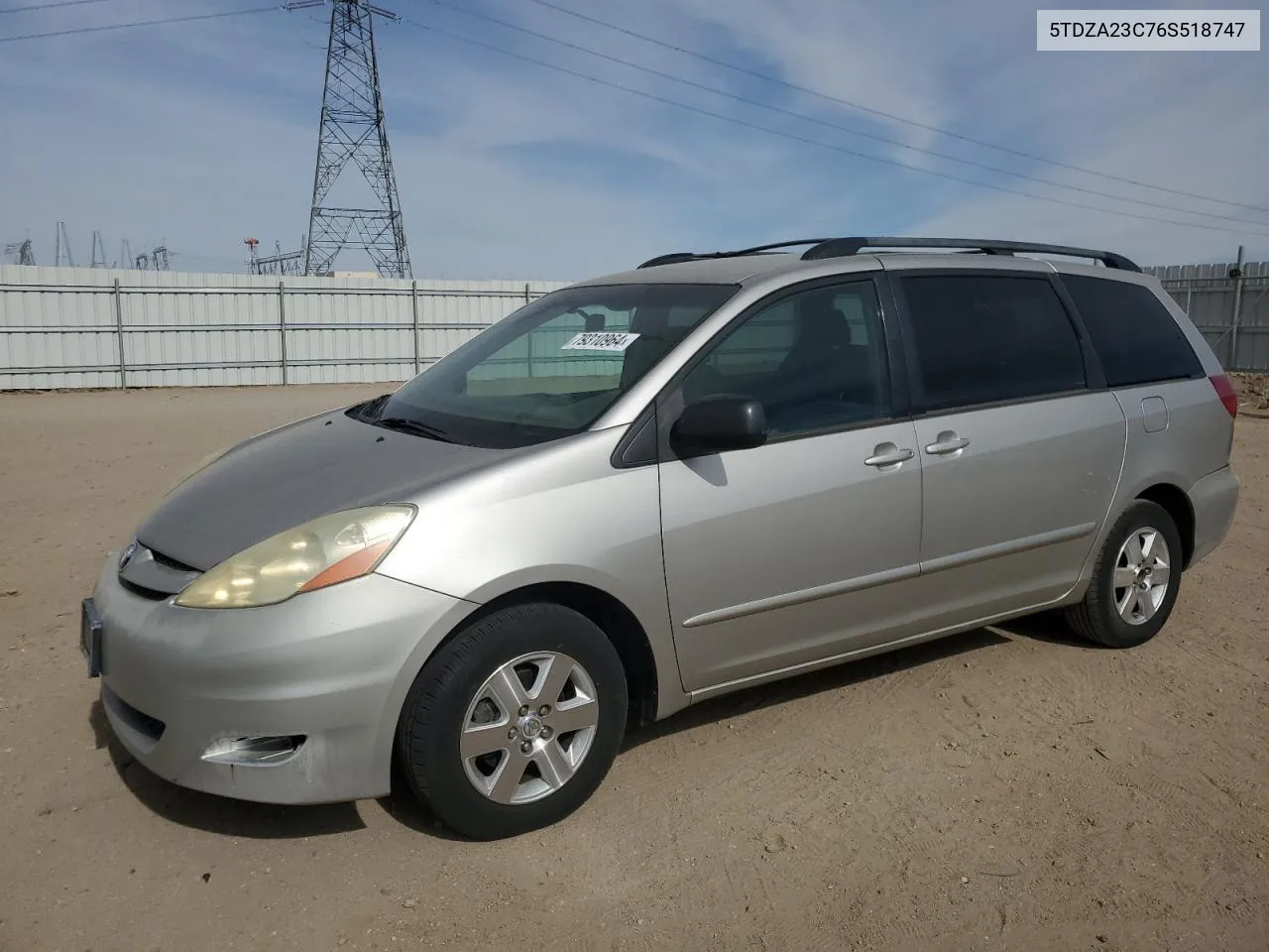 2006 Toyota Sienna Ce VIN: 5TDZA23C76S518747 Lot: 79310964