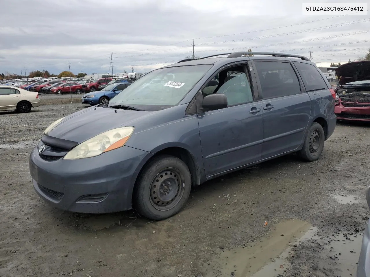 2006 Toyota Sienna Ce VIN: 5TDZA23C16S475412 Lot: 79972594