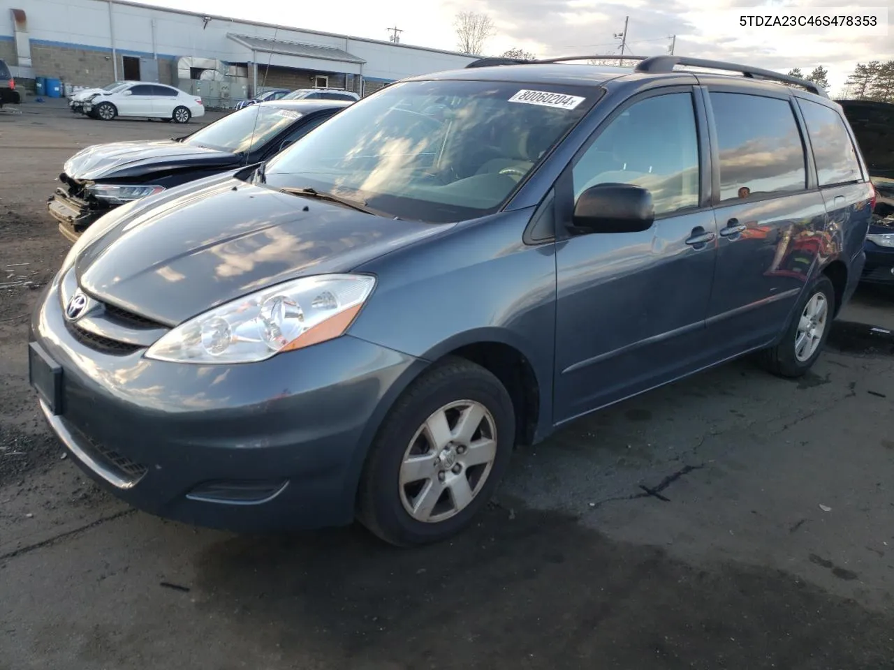 2006 Toyota Sienna Ce VIN: 5TDZA23C46S478353 Lot: 80060204