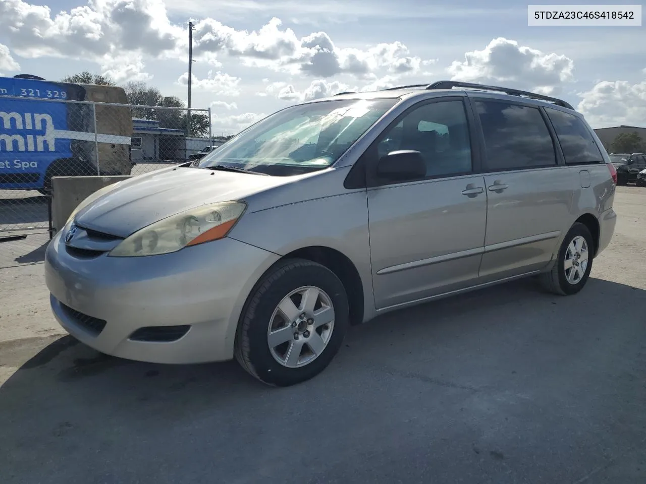 2006 Toyota Sienna Ce VIN: 5TDZA23C46S418542 Lot: 80129804