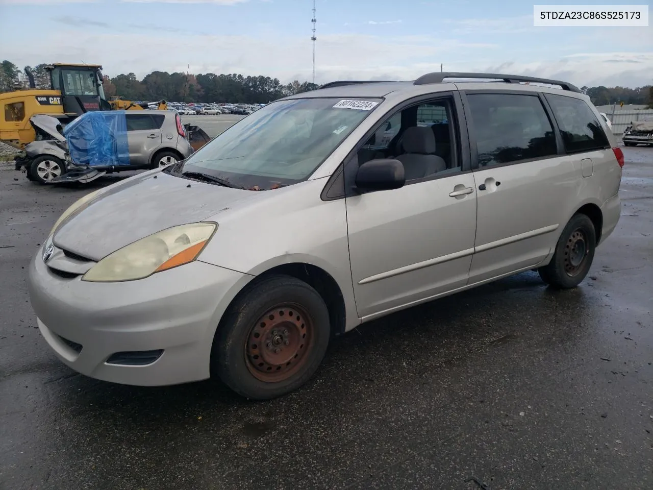 2006 Toyota Sienna Ce VIN: 5TDZA23C86S525173 Lot: 80162224