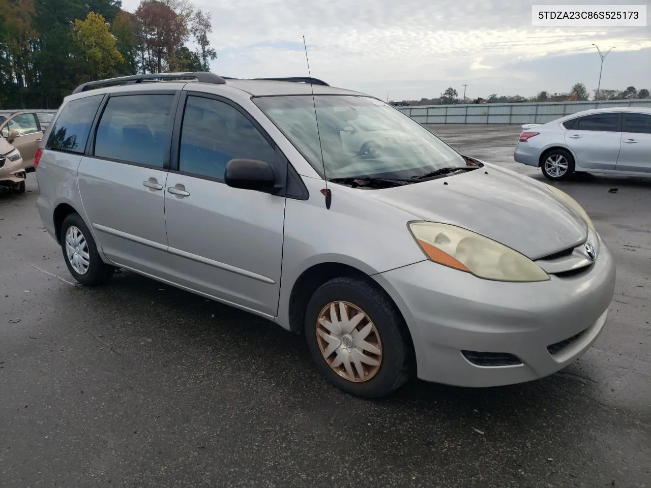 2006 Toyota Sienna Ce VIN: 5TDZA23C86S525173 Lot: 80162224