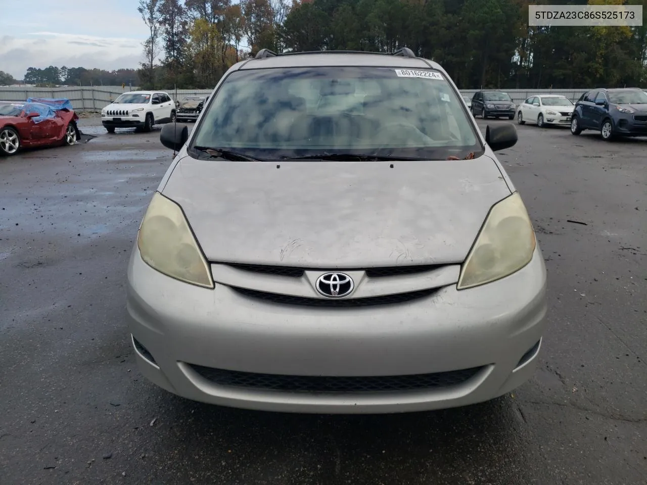 2006 Toyota Sienna Ce VIN: 5TDZA23C86S525173 Lot: 80162224