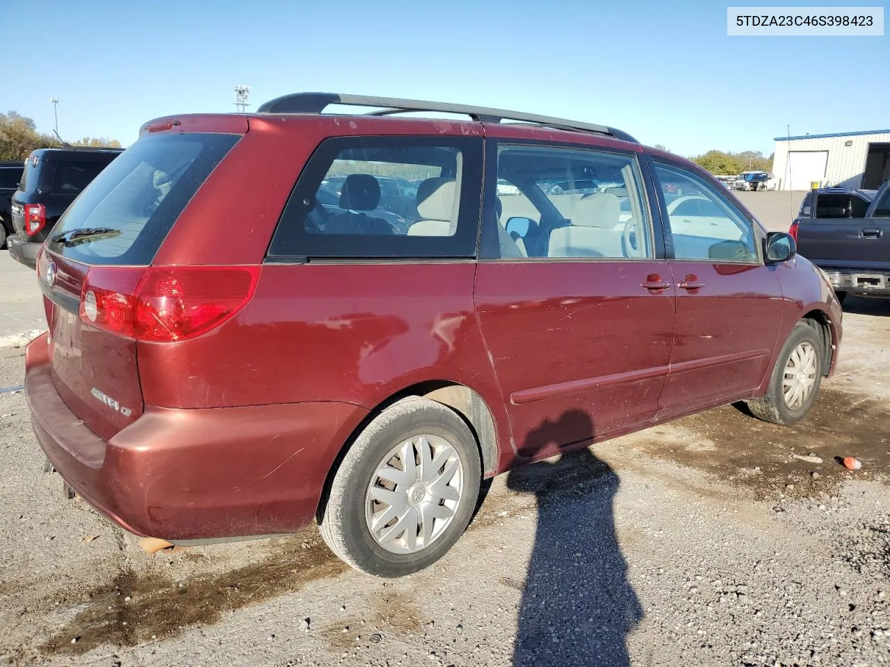 2006 Toyota Sienna Ce VIN: 5TDZA23C46S398423 Lot: 80366464