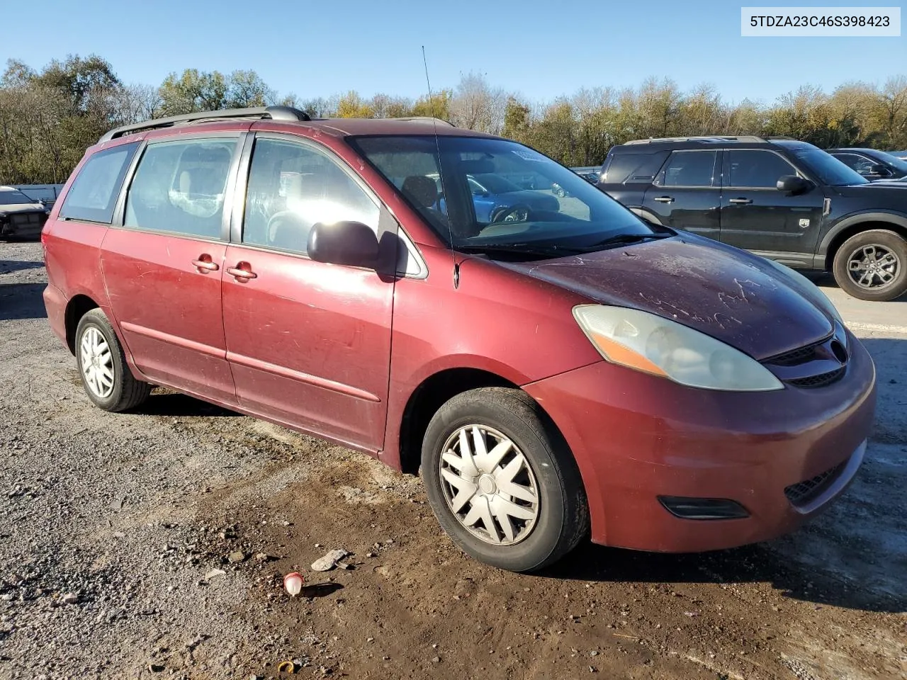 2006 Toyota Sienna Ce VIN: 5TDZA23C46S398423 Lot: 80366464