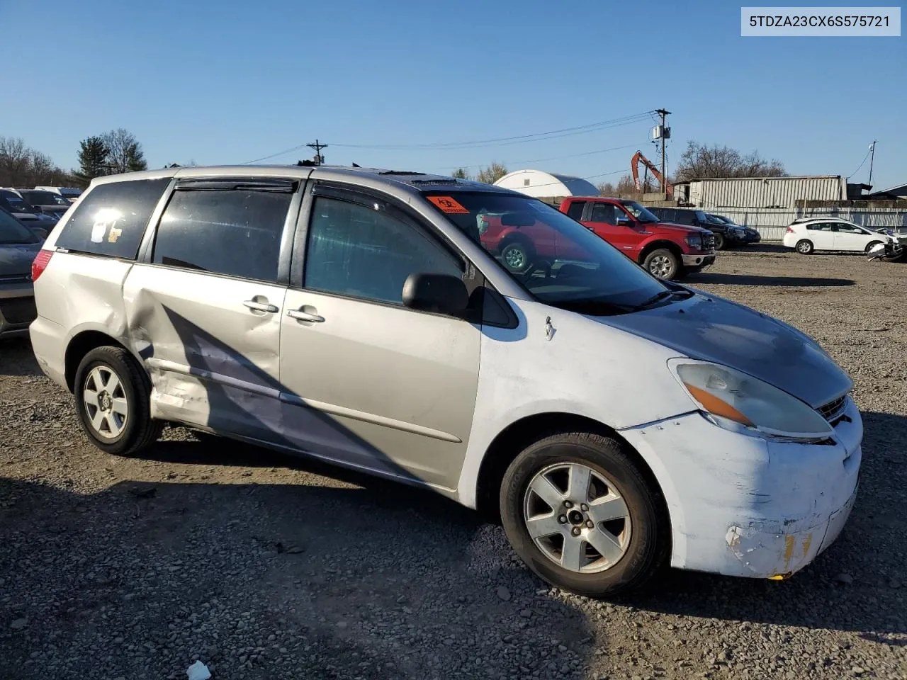 2006 Toyota Sienna Ce VIN: 5TDZA23CX6S575721 Lot: 80542804