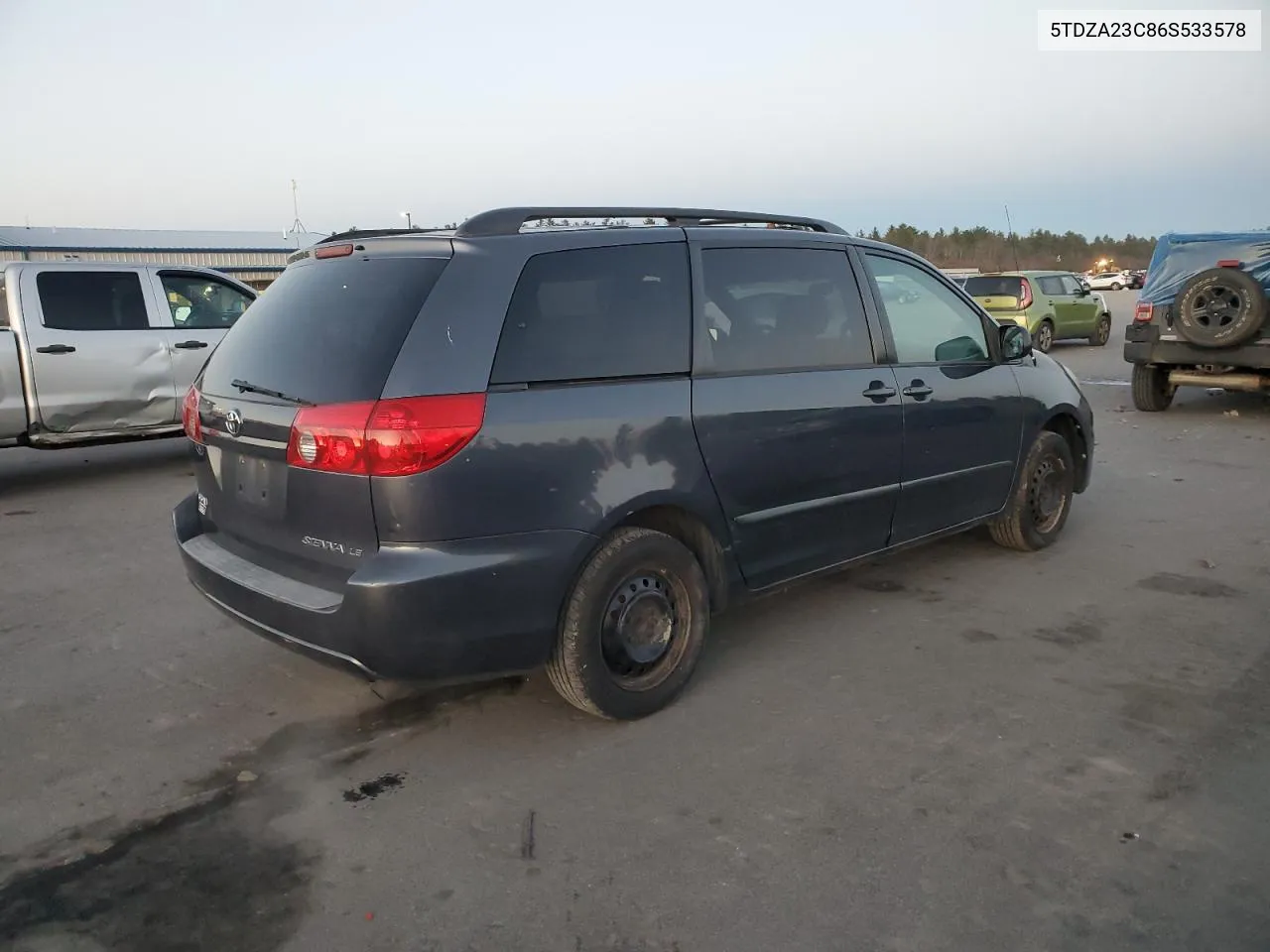 2006 Toyota Sienna Ce VIN: 5TDZA23C86S533578 Lot: 80981034