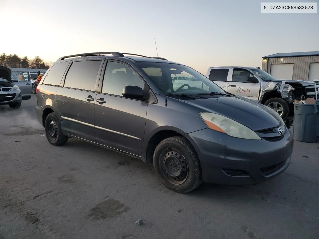 2006 Toyota Sienna Ce VIN: 5TDZA23C86S533578 Lot: 80981034