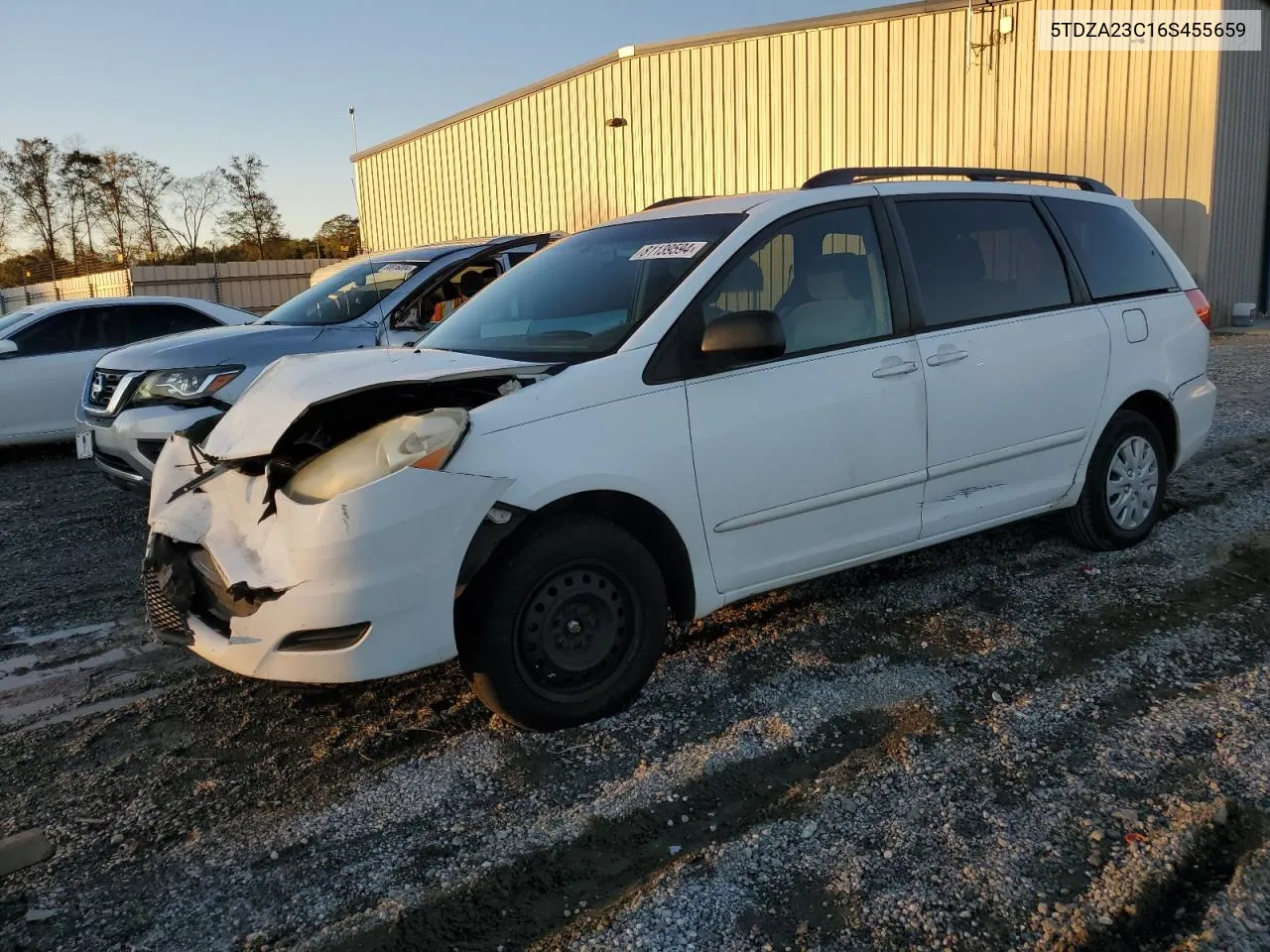 2006 Toyota Sienna Ce VIN: 5TDZA23C16S455659 Lot: 81139594