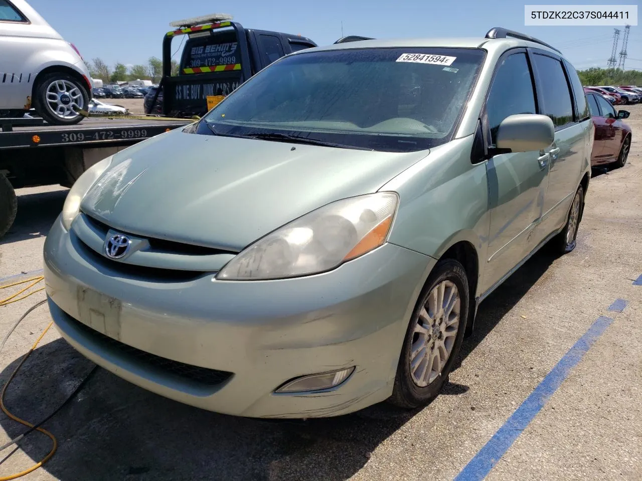 2007 Toyota Sienna Xle VIN: 5TDZK22C37S044411 Lot: 52841594