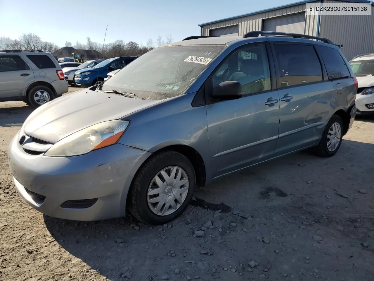 5TDZK23C07S015138 2007 Toyota Sienna Ce