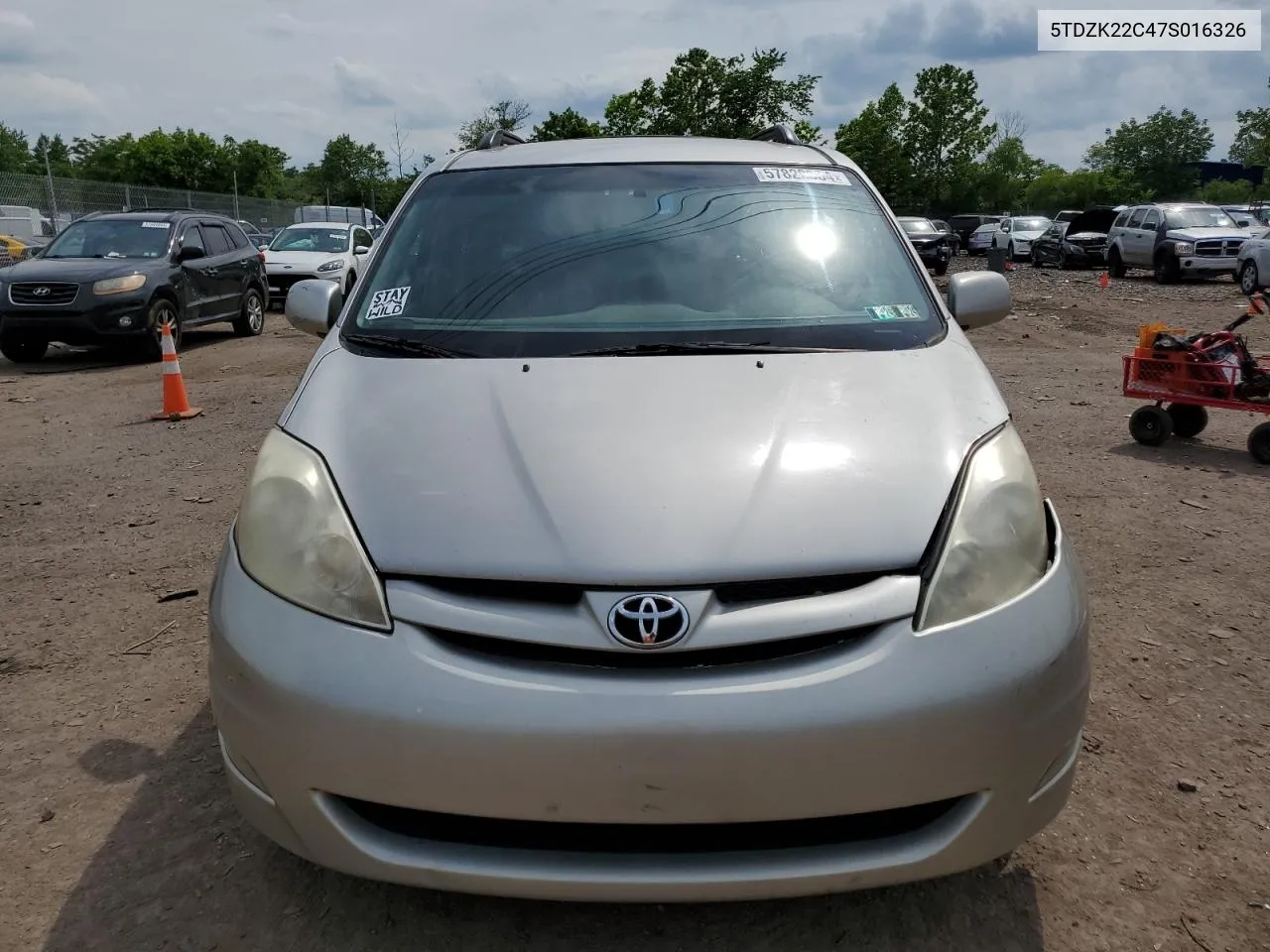 2007 Toyota Sienna Xle VIN: 5TDZK22C47S016326 Lot: 57829934