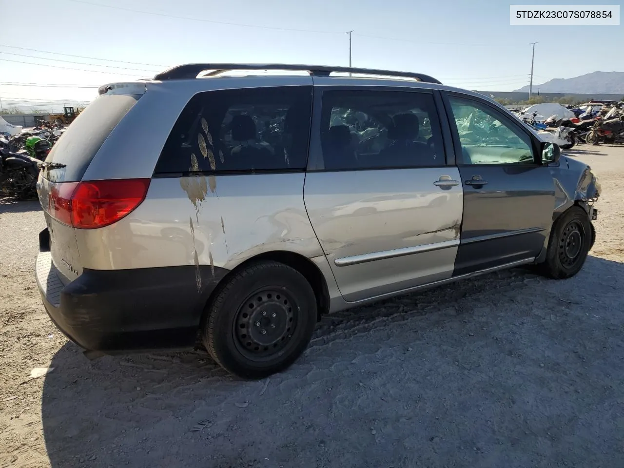 2007 Toyota Sienna Ce VIN: 5TDZK23C07S078854 Lot: 60156704