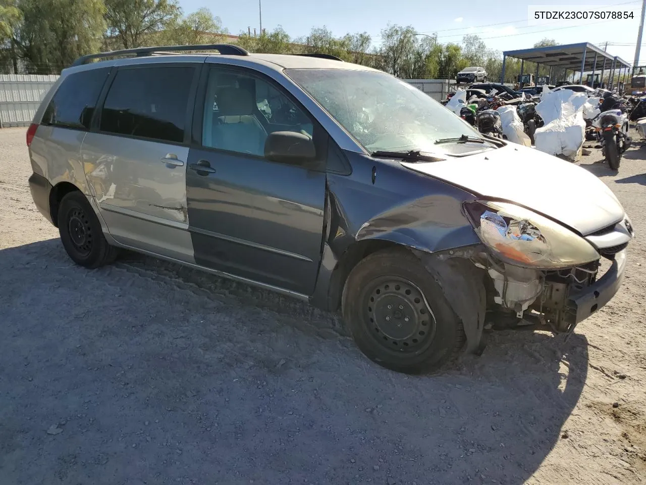 5TDZK23C07S078854 2007 Toyota Sienna Ce