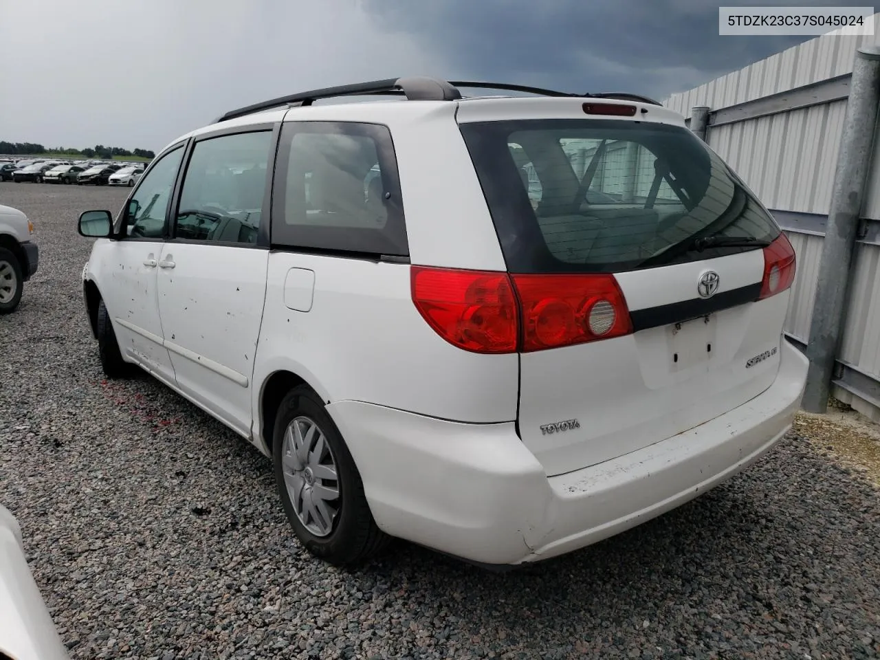 5TDZK23C37S045024 2007 Toyota Sienna Ce