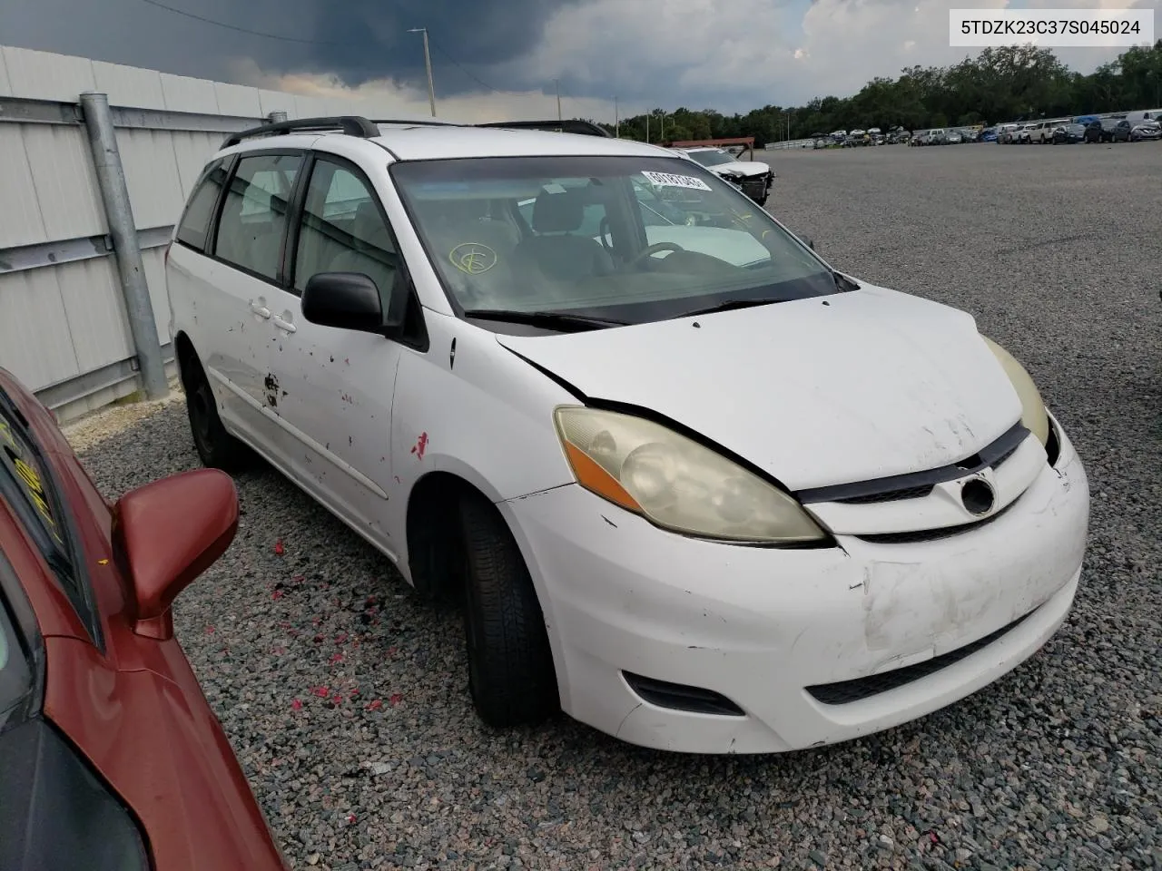 5TDZK23C37S045024 2007 Toyota Sienna Ce