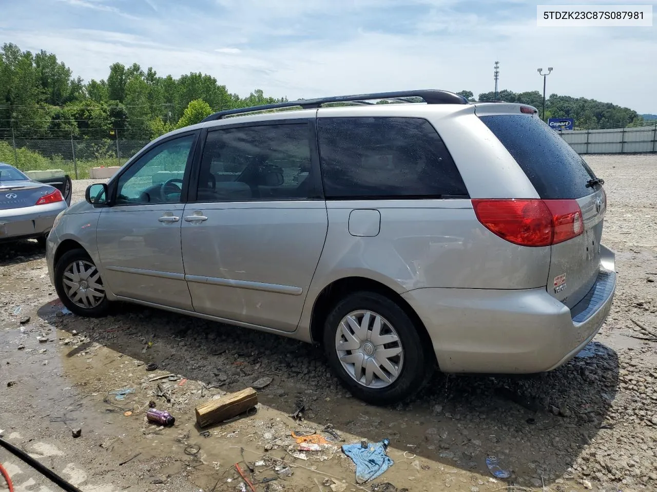 2007 Toyota Sienna Ce VIN: 5TDZK23C87S087981 Lot: 62264164