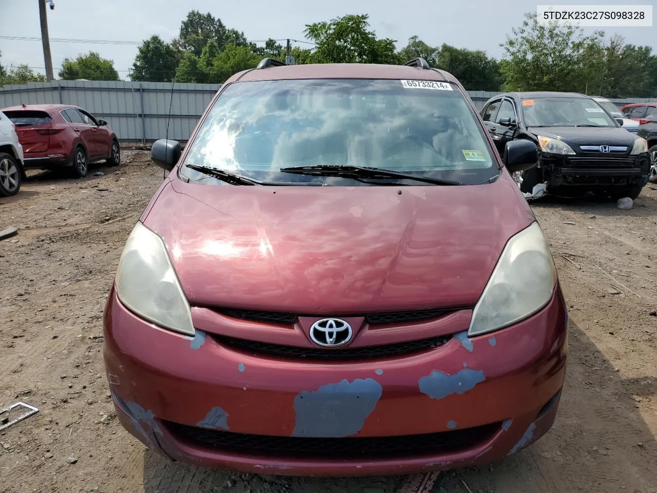 5TDZK23C27S098328 2007 Toyota Sienna Ce