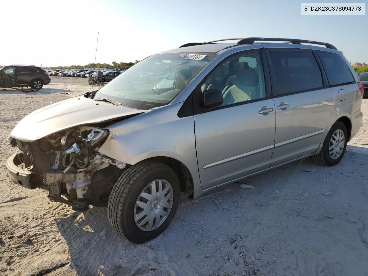 5TDZK23C37S094773 2007 Toyota Sienna Ce